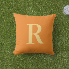 Monogram Modern Enkel Orange Kudde