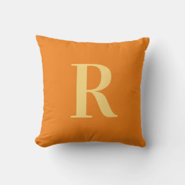 Monogram Modern enkel Orange Kudde