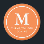 Monogram Modern enkel Tack för Chic för att komma Magnet<br><div class="desc">Denna enkla och moderna utformning består av serif- och sans serif-typografi. Perfekt för party favors.</div>