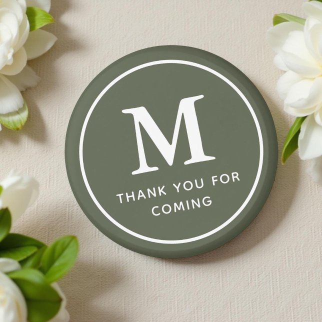 Monogram Modern enkel Tack för Chic för att komma Magnet (Skapare uppladdad)