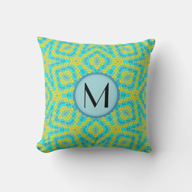 Monogram Modern färgstarka stjärnor Mönster Kudde (Framsida)