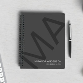 Monogram Modern fetstil, Professionell Anteckningsbok