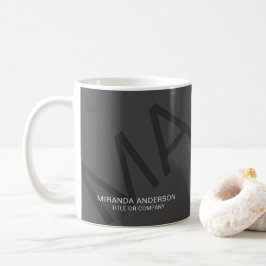 Monogram Modern fetstil, Professionell Kaffemugg