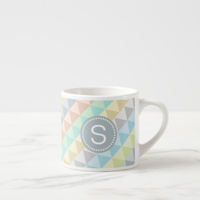 Monogram Modern Geometric Mönster Espresso Mugg Espressomugg (Höger)