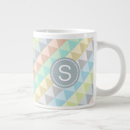 Monogram Modern Geometric Mönster Jumbo Mugg