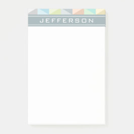 Monogram Modern Geometric Post-it® Notes 4 x 6 Post-it Block