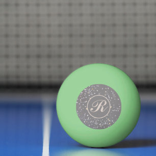 Monogram Modern Grått Terrazzo Pingisboll