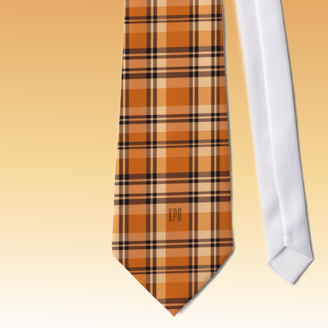 Monogram Modern höstfällt Mönster Necktie Slips (Skapare uppladdad)