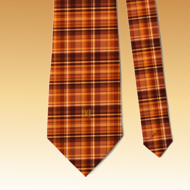Monogram Modern höstfällt Mönster Necktie Slips (Skapare uppladdad)
