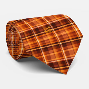 Monogram Modern höstfällt Mönster Necktie Slips