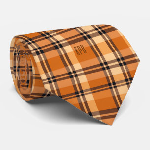 Monogram Modern höstfällt Mönster Necktie Slips