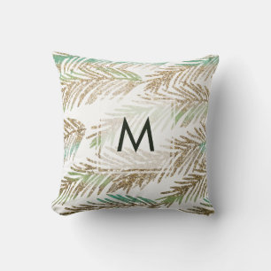 Monogram Modern Julgran Löv Dekorativ kudde