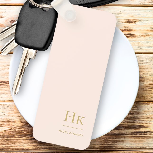 Monogram Modern klassisk minimalistisk  Guld Nyckelring (Skapare uppladdad)