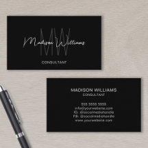 Monogram Modern Logotyp Namn Svart Vitt Konsult