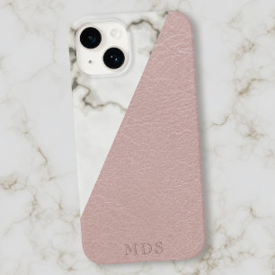 Monogram Modern marble Faux Leather-utseende