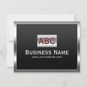 Monogram Modern Metall-ram Inbjudningar