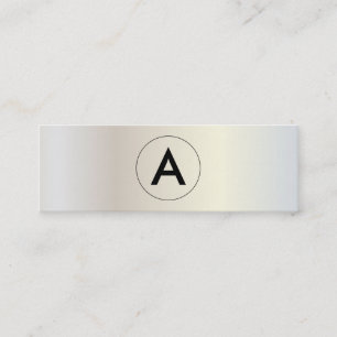 Monogram Modern Metallic Lux Mini Visitkort