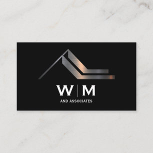 Monogram Modern Metallic Real Gods Logotyp Visitkort