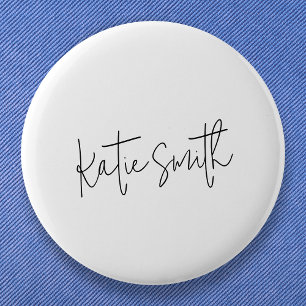 Monogram Modern Minimal handskriven skrift Knapp