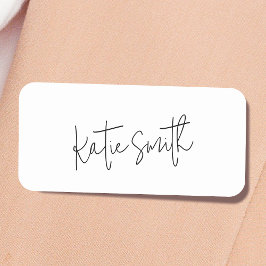 Monogram Modern Minimal handskriven skrift Namnbricka