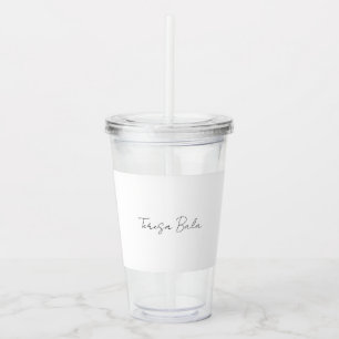 Monogram Modern Minimal Handskriven Skriptdesign Take Away Mugg