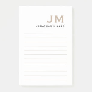 Monogram Modern minimal lutning Post-it Block