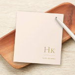 Monogram Modern Minimal  Rosa Guld enkel Anteckningsblock<br><div class="desc">Monogram Modern Minimal  Rosa Guld Enkelt kvinnligt Social-Anteckningsblock</div>