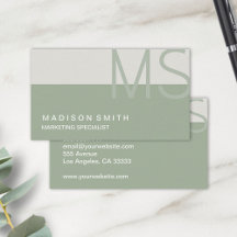 Monogram Modern Minimal Sagogrön Yrkesprofessional