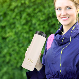 Monogram Modern Minimal Simple Classic  Guld