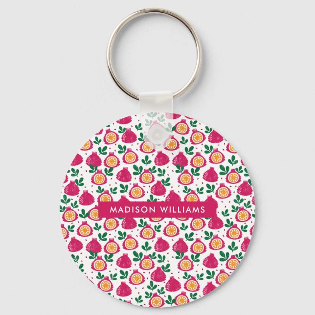 Monogram, modern, minimalistisk nyckelkedja för fr nyckelring (Framsida)