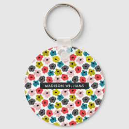 Monogram, modern, minimalistisk nyckelkedja nyckelring