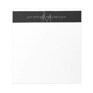 Monogram Modern Minimalistisk Professionell Anteckningsblock