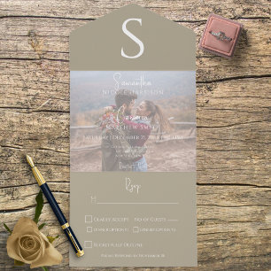 Monogram Modern Photo Khaki Tan-middag