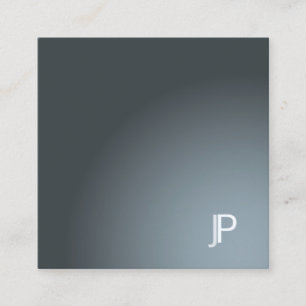Monogram Modern Plain Trendig Design Luxury-Elegan Fyrkantigt Visitkort