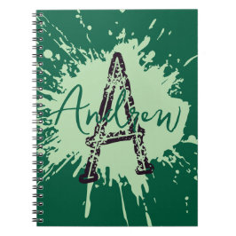Monogram Modern Pojke Preppy Back-To-School Anteck Anteckningsbok