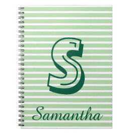 Monogram Modern Preppy Anteckningsbok för Skolan