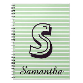 Monogram Modern Preppy Anteckningsbok för Skolan