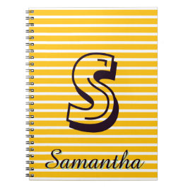 Monogram Modern Preppy Anteckningsbok för Skolan