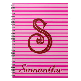 Monogram Modern Preppy Anteckningsbok för Skolan