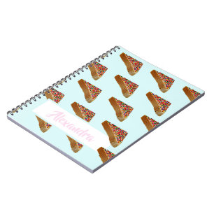 Monogram Modern Roligt Pastel Blue Fairy Bread. Anteckningsbok