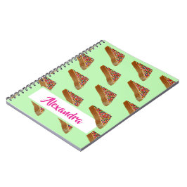 Monogram Modern Roligt Pastel Grönt Fairy Bread. Anteckningsbok