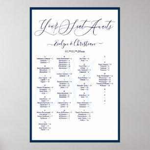 Monogram Modern Script DIY Färgplatskort Poster