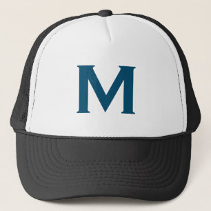 Monogram Modern Simple Classic Blue Keps