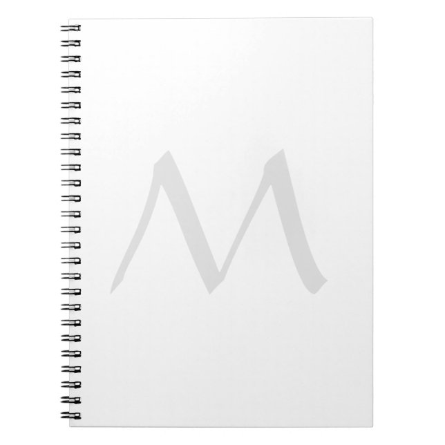 Monogram Modern Simple Minimalist Plain Anteckningsbok (Framsidan)