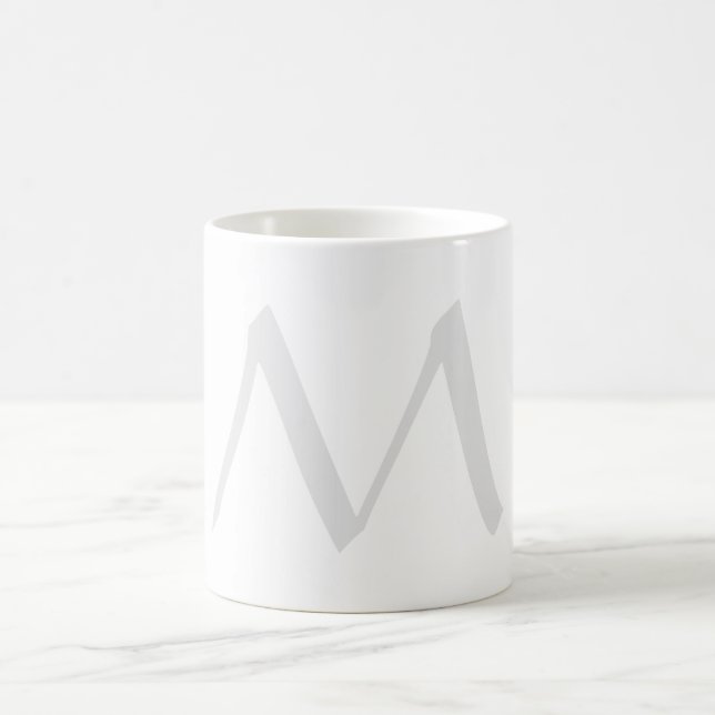 Monogram Modern Simple Minimalist Plain Kaffemugg (Center)