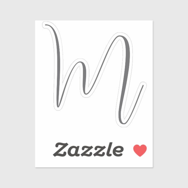 Monogram Modern Simple Minimalist Plain Klistermärken (Ark)