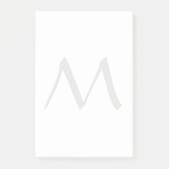 Monogram Modern Simple Minimalist Plain Post-it Block (Framsida)