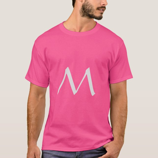 Monogram Modern Simple Minimalist Plain T Shirt (Framsida)