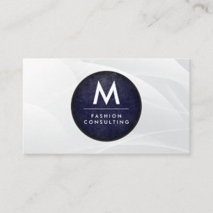Monogram Modern Slate Modern konstnärlig bakgrun Visitkort
