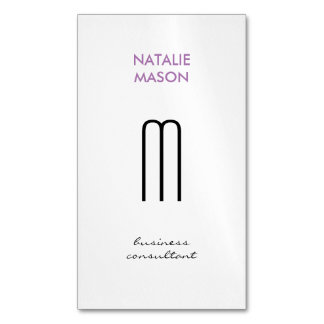 Monogram Modern Sleek och Slim 2 Magnetiska Visitkort